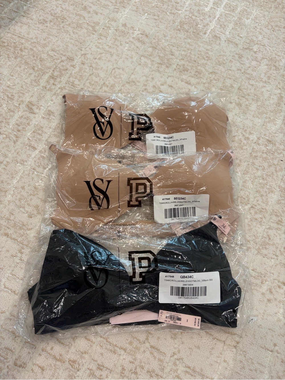 Victoria Secret Wireless Tshirt Bra size 34C